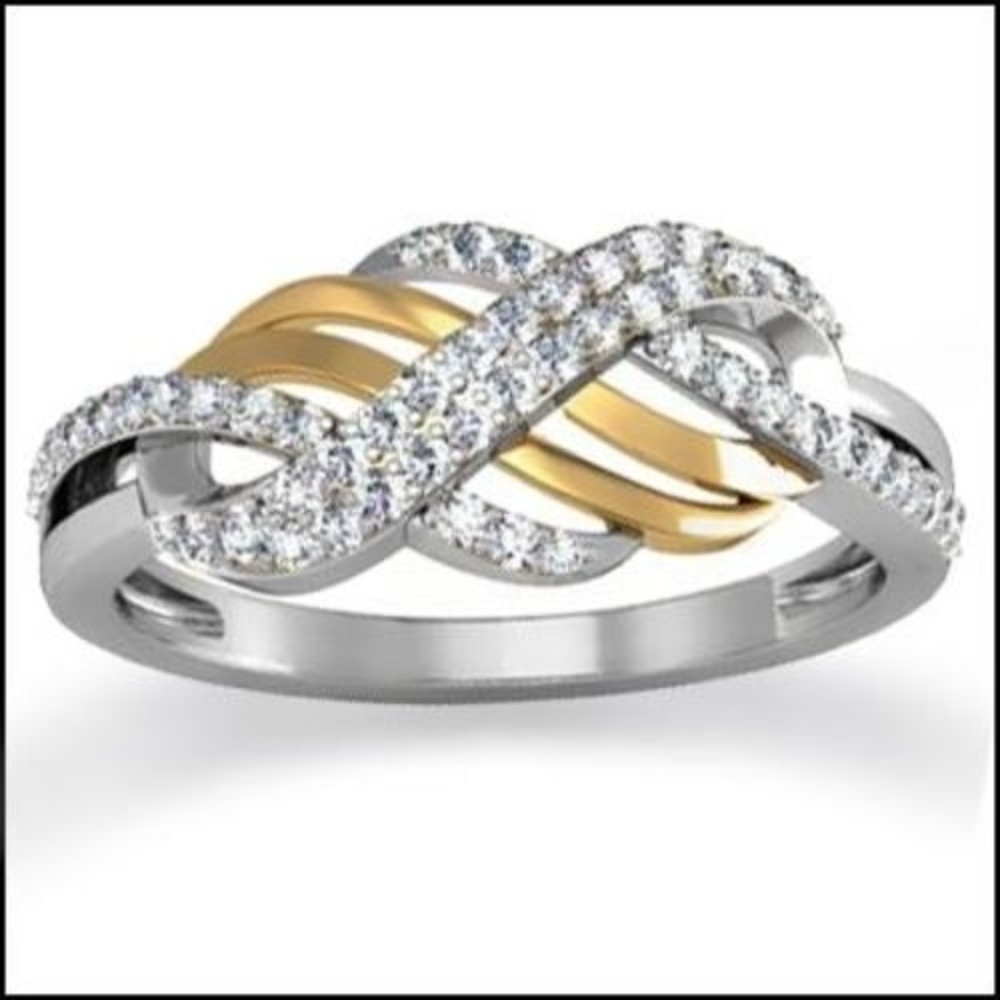 Elegant Diamond engagement  Ring - Size 7